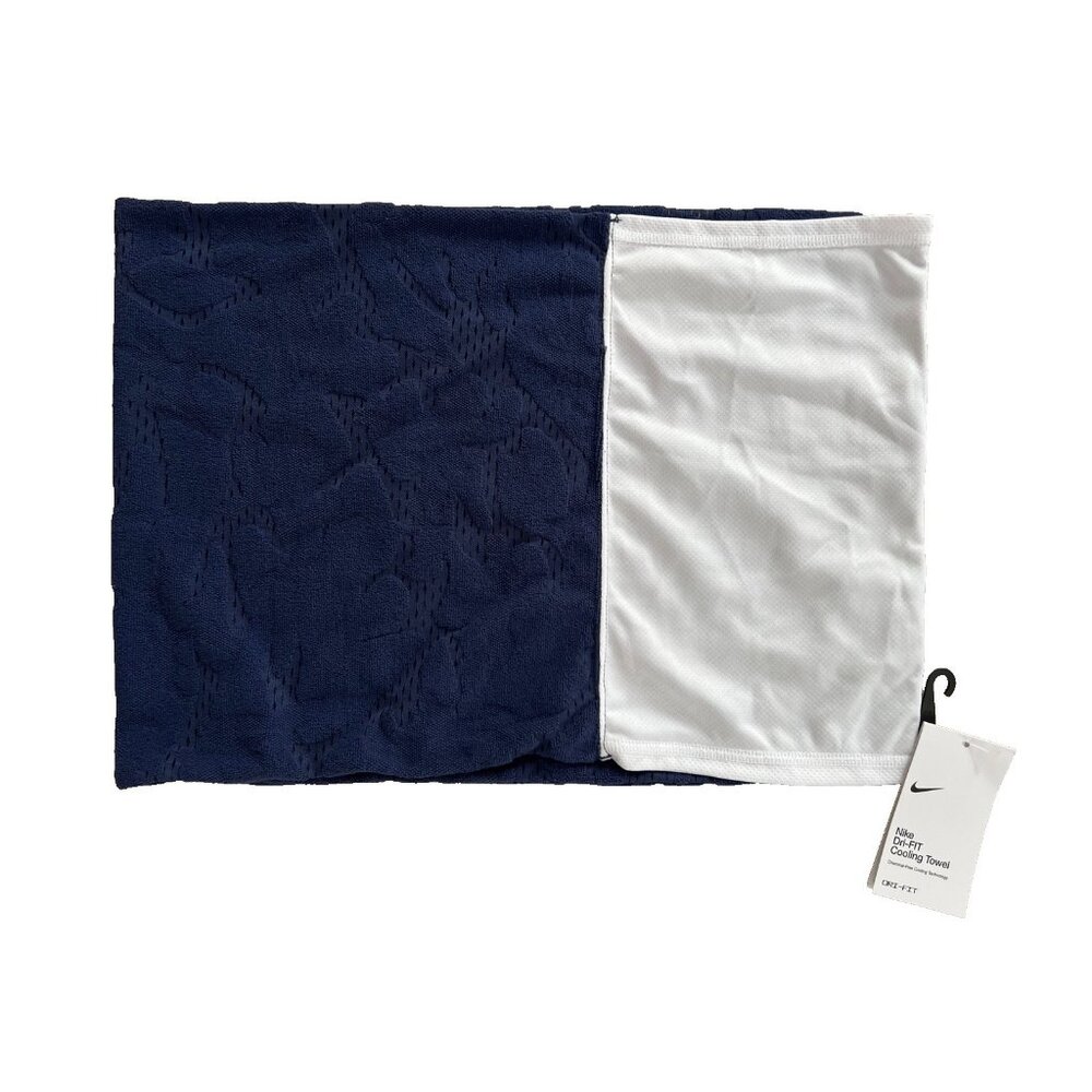 Nike Dri Fit Loop Infinity Cooling Towel Navy Blue/White Unisex OSFM Golf Gym